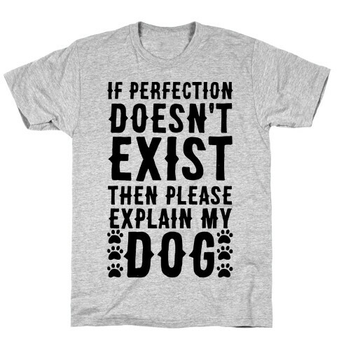 If Perfection Doesn't Exist Then Please Explain My Dog T-Shirt