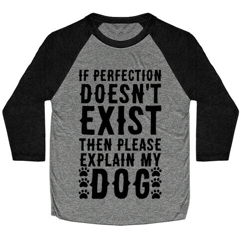 If Perfection Doesn't Exist Then Please Explain My Dog Baseball Tee