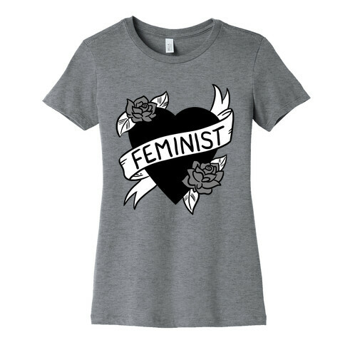 Feminist Heart Womens T-Shirt