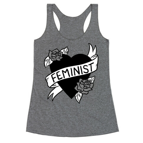 Feminist Heart Racerback Tank Top