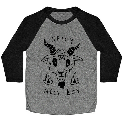 Spicy Heck Boy Satan Baseball Tee