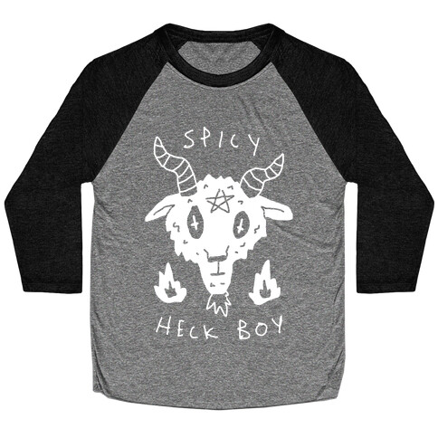 Spicy Heck Boy Satan Baseball Tee