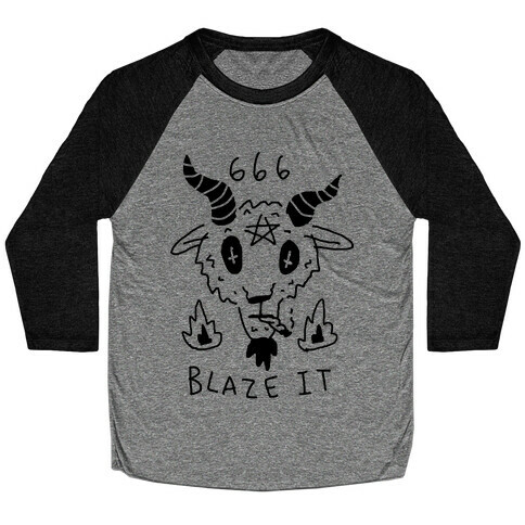 666 Blaze It Satan Baseball Tee