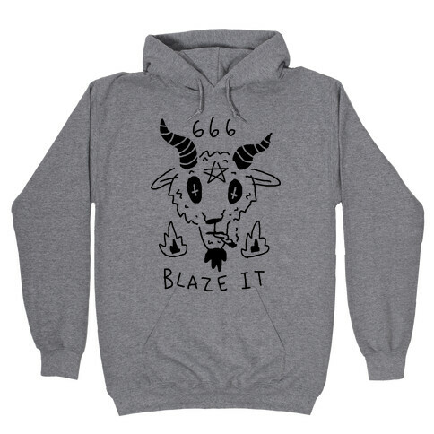 666 Blaze It Satan Hooded Sweatshirt