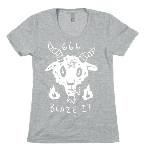 666 Blaze It Satan Womens T-Shirt