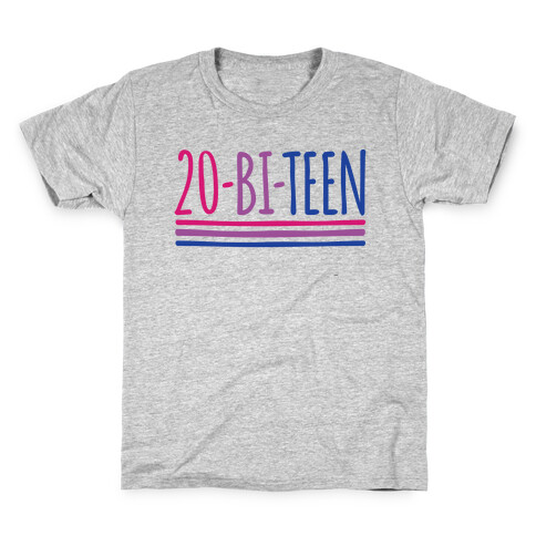 20-Bi-Teen White Print  Kids T-Shirt