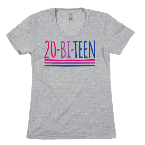 20-Bi-Teen White Print  Womens T-Shirt
