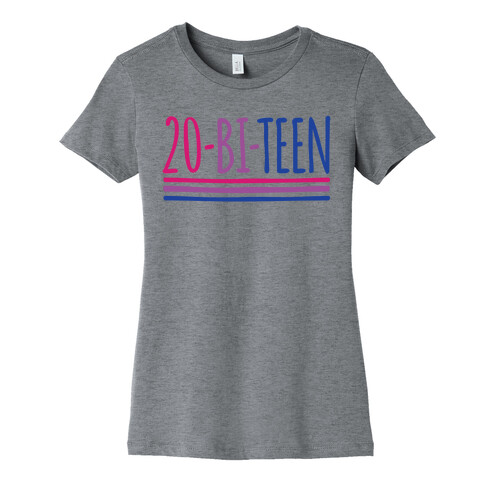 20-Bi-Teen White Print  Womens T-Shirt