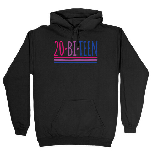 20-Bi-Teen White Print  Hooded Sweatshirt