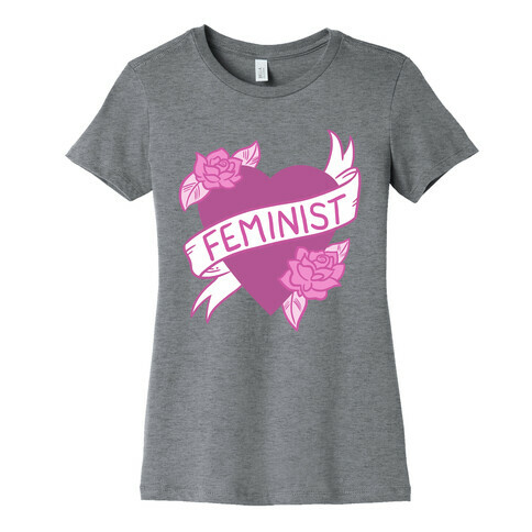 Feminist Heart Womens T-Shirt