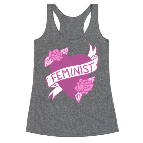 Feminist Heart Racerback Tank Top