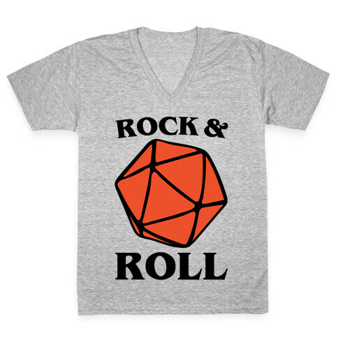 Rock and Roll D & D Parody V-Neck Tee Shirt