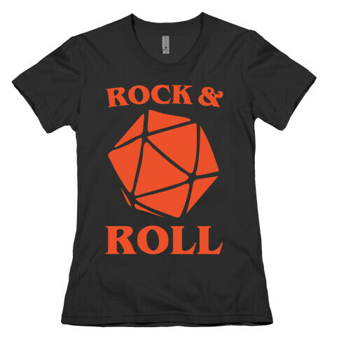 Rock and Roll D & D Parody White Print Womens T-Shirt
