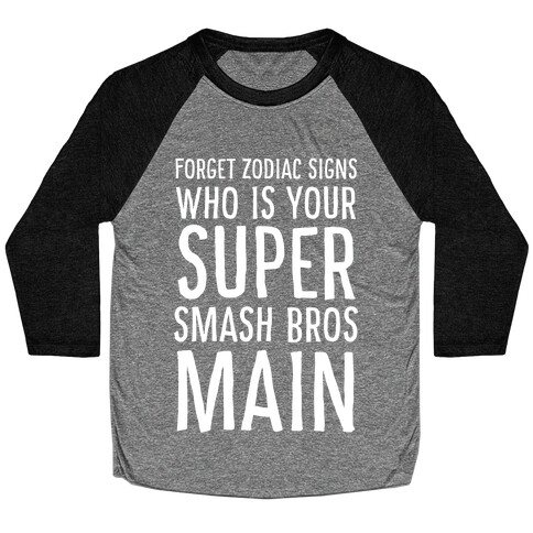 Forget Zodiac Signs, Who is Your Super Smash Bros Main Baseball Tee