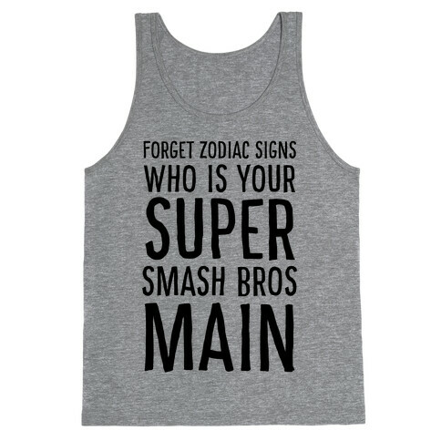 Forget Zodiac Signs, Who is Your Super Smash Bros Main Tank Top