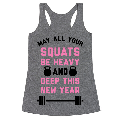 New Years Squats Racerback Tank Top