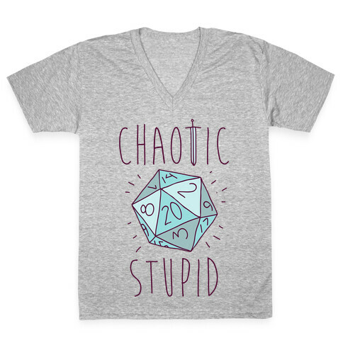 Chaotic Stupid V-Neck Tee Shirt