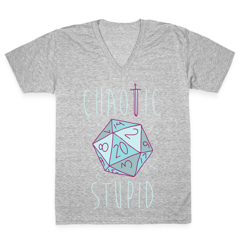 Chaotic Stupid V-Neck Tee Shirt