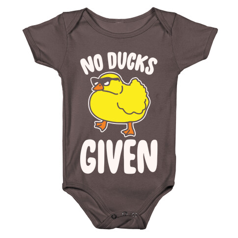 No Ducks Given Parody White Print Baby One-Piece