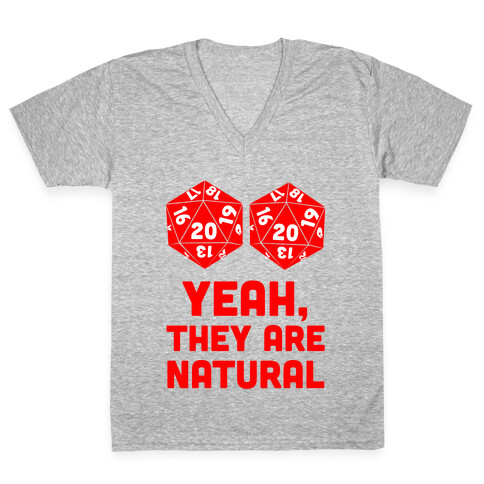 Yeah, They are Natural V-Neck Tee Shirt