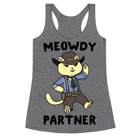 Meowdy, Partner - Arthur Morgan Racerback Tank Top