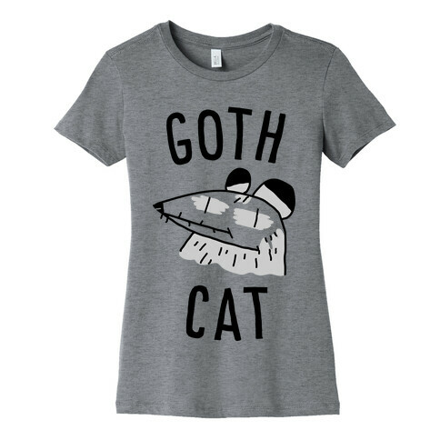 Goth Cat Womens T-Shirt