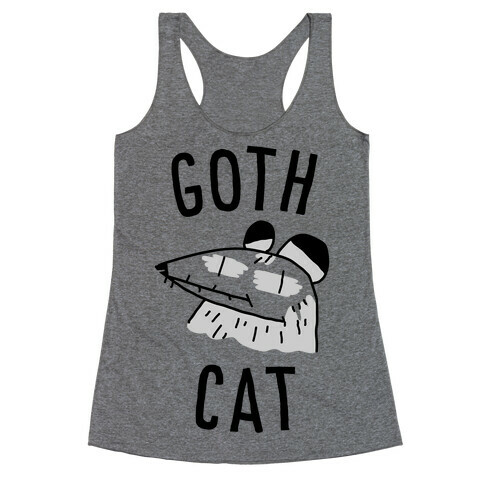 Goth Cat Racerback Tank Top