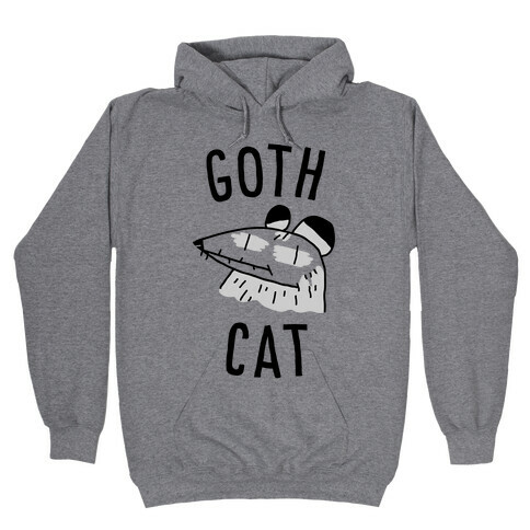 Goth Cat Hooded Sweatshirt