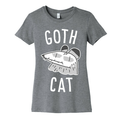 Goth Cat Womens T-Shirt