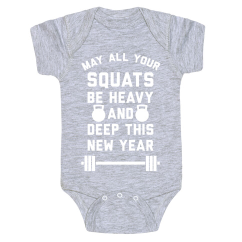 New Years Squats Baby One-Piece