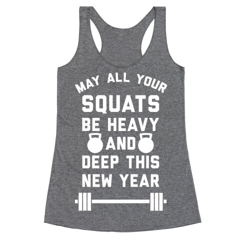 New Years Squats Racerback Tank Top
