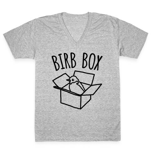 Birb Box Parody V-Neck Tee Shirt