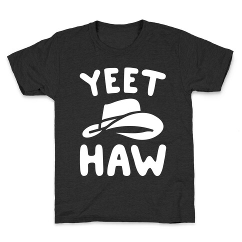 Yeet Haw Parody White Print Kids T-Shirt