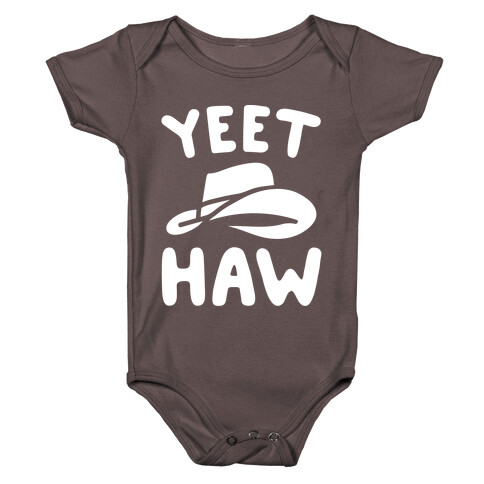 Yeet Haw Parody White Print Baby One-Piece
