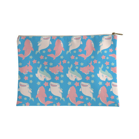 Happy Shark Pattern Accessory Bag