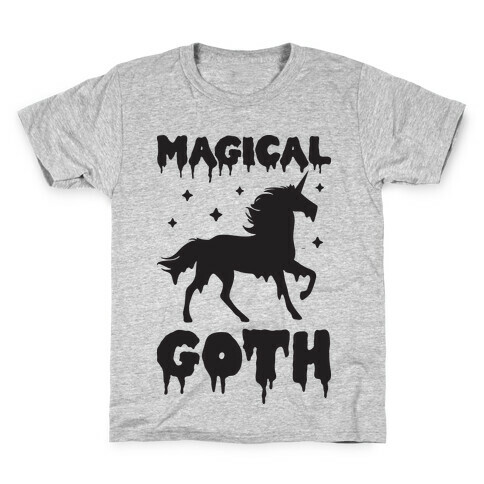 Magical Goth Unicorn Kids T-Shirt