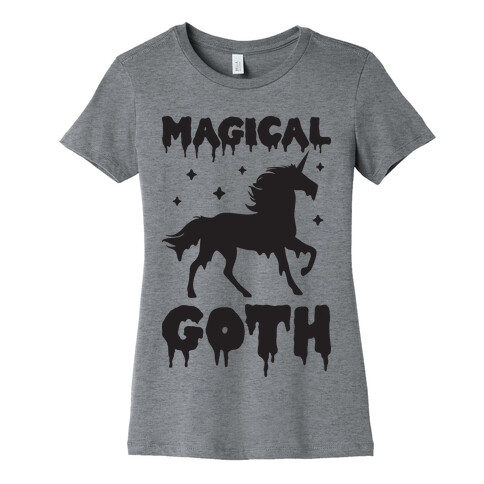 Magical Goth Unicorn Womens T-Shirt