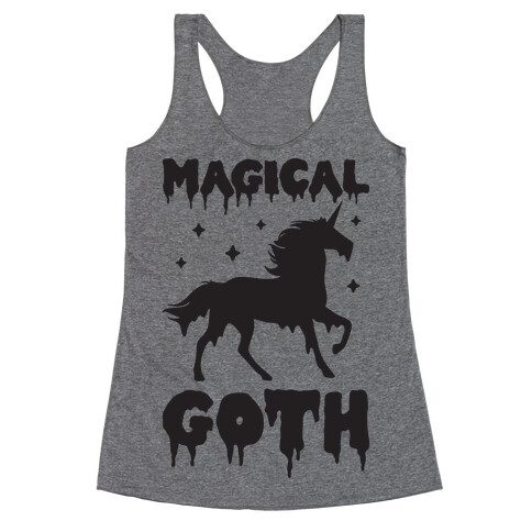 Magical Goth Unicorn Racerback Tank Top