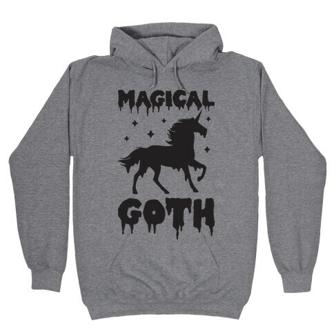 Magical Goth Unicorn Hooded Sweatshirt