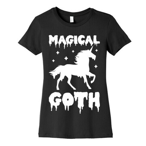 Magical Goth Unicorn Womens T-Shirt