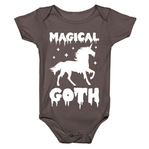 Magical Goth Unicorn Baby One-Piece