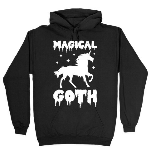 Magical Goth Unicorn Hooded Sweatshirt