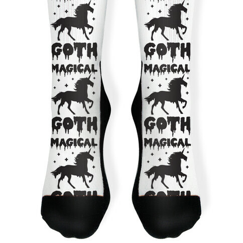 Magical Goth Unicorn Sock