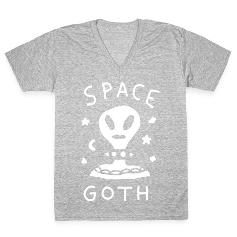 Space Goth Alien V-Neck Tee Shirt