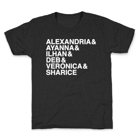 Alexandria & Ayanna & Ilhan & Deb & Veronia & Sharice White Print Kids T-Shirt
