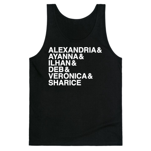 Alexandria & Ayanna & Ilhan & Deb & Veronia & Sharice White Print Tank Top