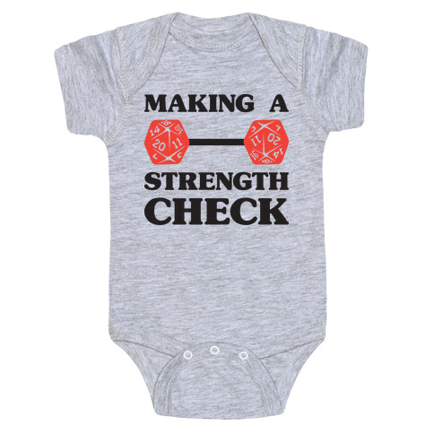 Making A Strength Check Baby One-Piece