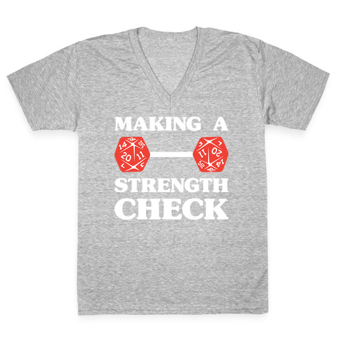 Making A Strength Check V-Neck Tee Shirt