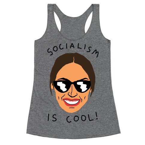Socialism Is Cool Alexandria Ocasio-Cortez Racerback Tank Top