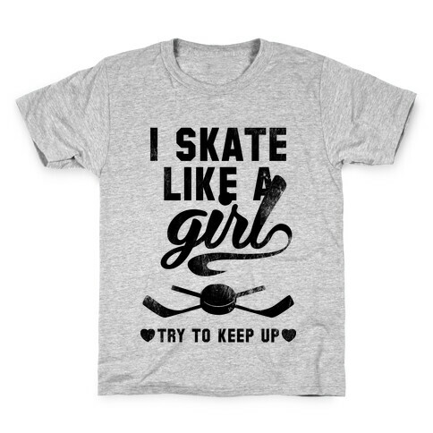 Yeah I Skate Like A Girl Kids T-Shirt